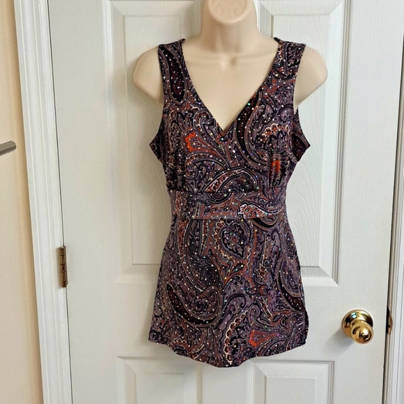 🌴Fitted Sparkle Top in Purple - Picture 10 of 12